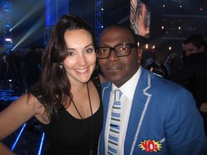 Adriana McPhee with Randy Jackson